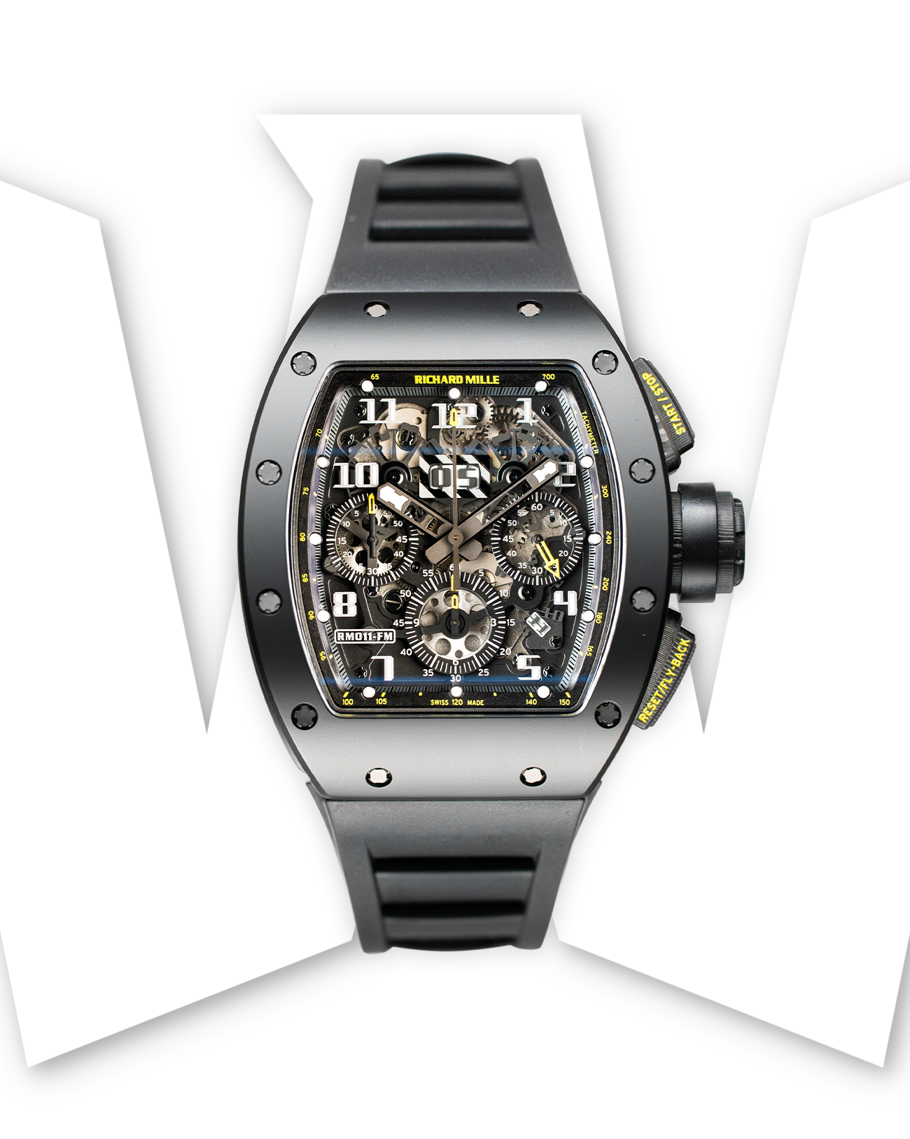 Richard Mille RM011 FM Yellow flash Broadwalk Watches