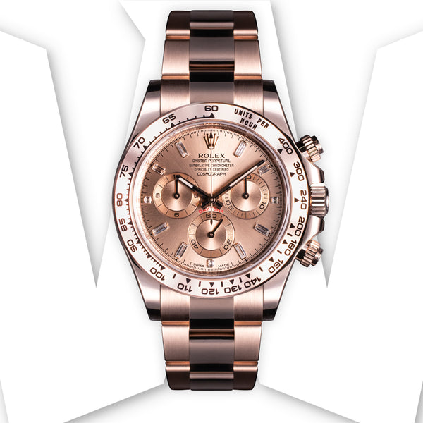 Rose gold online daytona white face